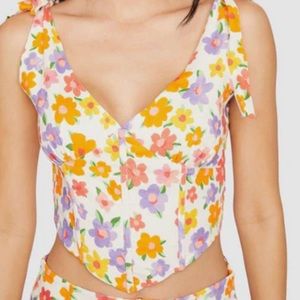 PepperMayo floral corset top